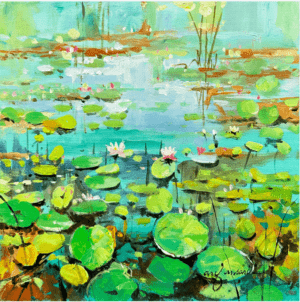 Arif Ansari | Title: Northern Pakistan Landscape | Medium: Oil on Canvas | Size: 12 x 12 inches